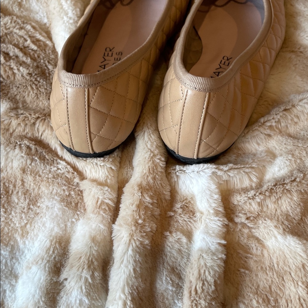Paul Mayer Tan and Black Quilted Flats - Picture 5 of 12